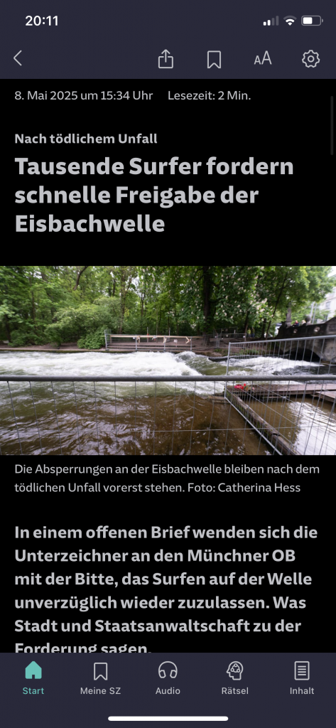 Eröffnung der E1 erbeten