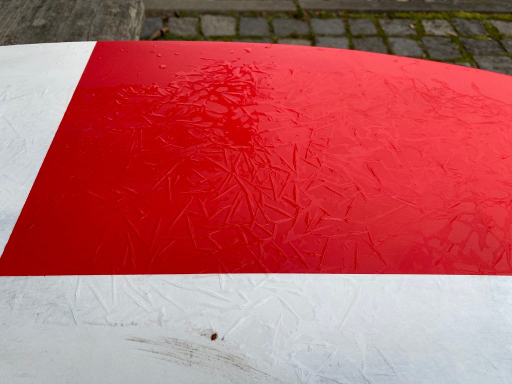 Eisbelag auf dem Board